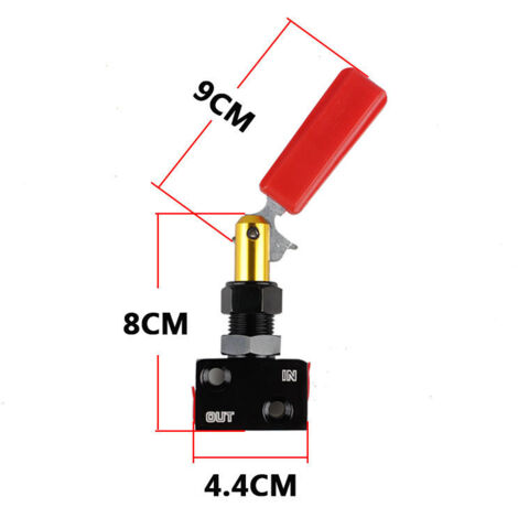 Pièces de modification automobile : Valve de répartition de freinage, valve de distribution de frein à main, valve de répartition de freinage, tête de levier en plastique argenté, une unité. (1/4)