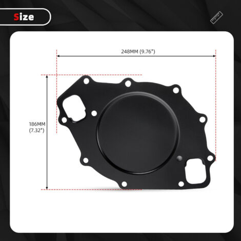 Plaque arrière de pompe à eau automobile M-8501-460BP, adaptée aux moteurs Ford 429/460 à gros bloc, noire, une unité. (1/4)