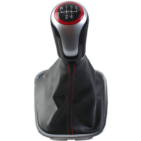 Pommeau de levier de vitesse rouge à 5 rapports pour Volkswagen Polo (une pièce) (1/4)