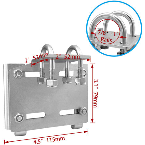Les supports d'ancrage marins en acier inoxydable 304 conviennent aux accessoires d'accastillage marins horizontaux/verticaux à tubes ronds. Modèle vertical : acier inoxydable de 1 à 1 1/4 pouce. (1/3)