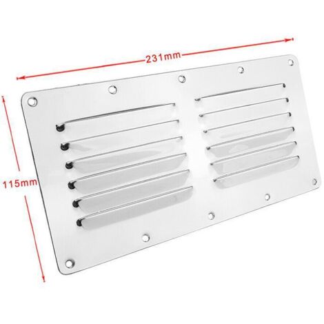 Fenêtre de ventilation en acier inoxydable 304, panneau de ventilation, sortie d'air, 230 x 115 mm, accessoires d'accastillage pour la marine et le yachting (1/3)
