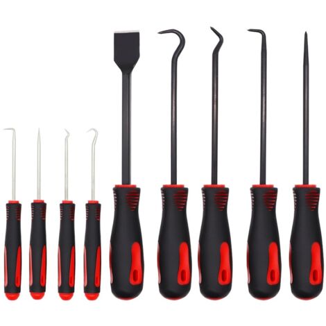 Kit d'outils de réparation automobile 9 pièces, tournevis pour joints d'huile, kit d'outils pour l'extraction de joints toriques, extracteur de joints d'huile, kit jaune 9 pièces (1/5)