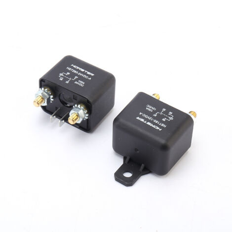 Relais New Energy miniature 100 A, 12 V/24 V, pour démarreur automobile, coupe-batterie, 12 V, 4 broches, normalement ouvert. (1/4)