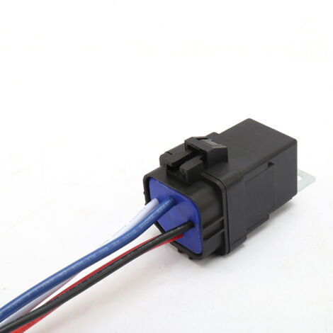 Relais automobile intégré étanche, relais 12V à quatre/cinq broches avec fil et prise, 40A/30A, 12V à quatre broches 40/30A. (1/4)