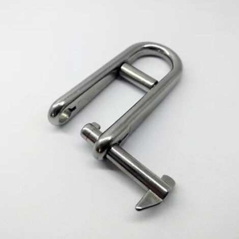 Goupille de sécurité en acier inoxydable avec butée, manille de style européen avec butée, manille en D, accessoires d'accastillage pour la marine et le yachting 316-M5 (1/3)