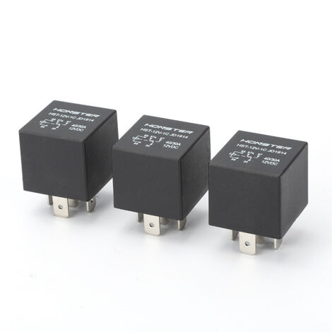 Relais rétroéclairé 40A, 12V, 5 broches, lot de 3, relais automobile pour klaxons de voiture, ventilateurs de climatisation, 12V, 5 broches (lot de 3), sans verrouillage. (1/4)