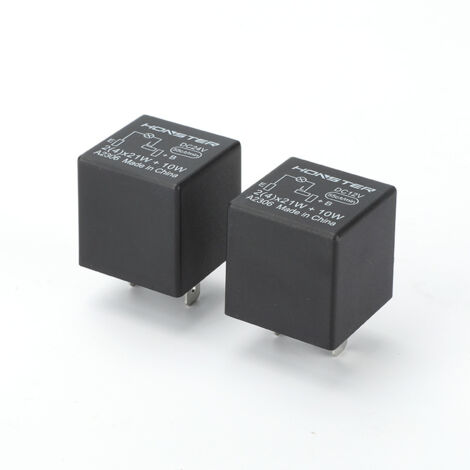 Relais de clignotant électronique intelligent 12 V/24 V à trois broches pour camion, compatible avec les feux de détresse et clignotants. Relais universel à trois broches 24 V à bobine simple avec ver (1/4)