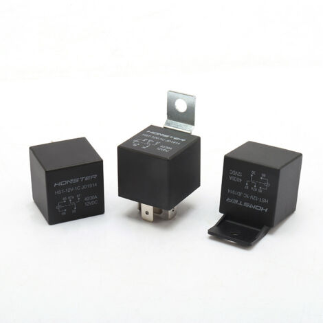 Relais 40A 30A 12V 5 broches avec dos optique, dos en plastique et dos en fer pour usage automobile (24V, 5 broches 40A). (1/4)