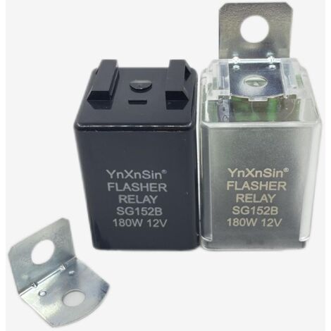 Relais clignotant électronique automobile universel à trois broches, boîtier noir, bobine simple, verrouillage, 12 V/24 V