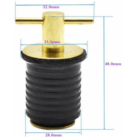 Bouchons d'eau en cuivre de 1 pouce et 1-1/4 pouce pour l'accastillage marin et nautique 1-1/4 pouce 32 (1/3)