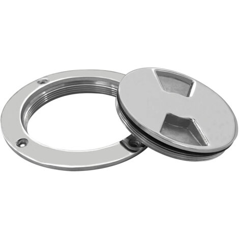 Deux modèles de plateaux de pont ronds de 10 cm (4 pouces) pour trappes de pont sont disponibles. Veuillez préciser « Accessoires d'accastillage pour la marine et le yachting, acier inoxydable 316, av (1/3)