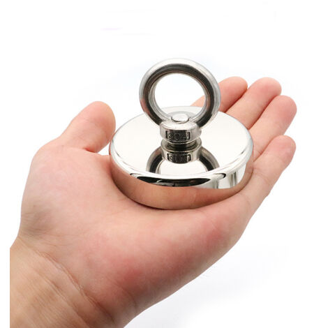 Aimant de récupération magnétique circulaire puissant, anneau de levage en néodyme-fer-bore, ventouse magnétique de récupération, support magnétique, accessoire magnétique, aimant de récupération puis (1/3)