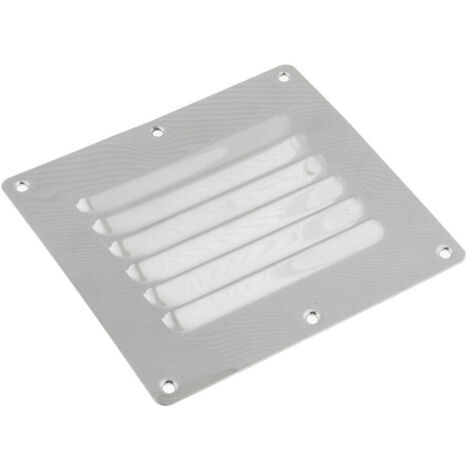 Grille d'aération ISURE 120120 en acier inoxydable, sortie d'air pour applications marines et nautiques, avec accessoires de fixation (127115 mm, acier inoxydable 304). (1/3)