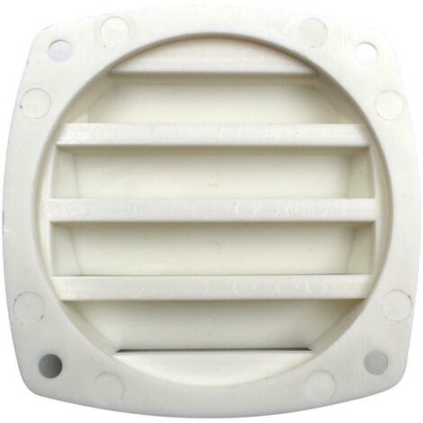 Panneau de ventilation carré en nylon noir et blanc de 8,5 x 8,5 cm, grille de fenêtre d'aération, accessoires d'accastillage, nylon blanc (1/3)