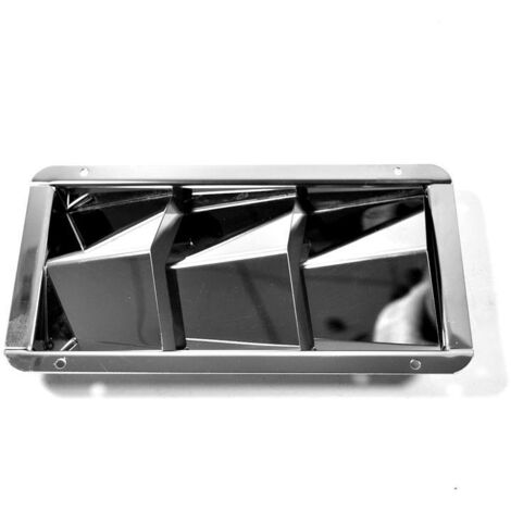 Panneau de ventilation rectangulaire en acier inoxydable à 3 sections, 210 x 110 mm, accessoires d'accastillage marin. (ISURE) (1/3)