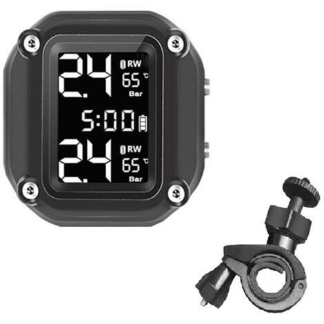 Disponible en 1 couleur : Noir Matériau : Plastique Moniteur de pression des pneus M5 pour motos. (1/5)