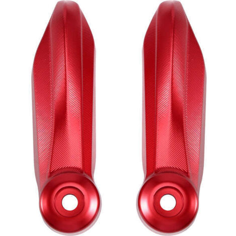 paire, Couleur : Rouge, Matériau : Aluminium, Protections de guidon pour moto, Patins de protection pour guidon, Accessoires moto (1/5)
