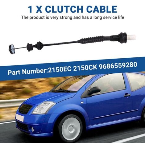 La référence 9686559280 convient aux câbles d'embrayage de transmission manuelle Peugeot 206CC, 207 et Citroën C2. (1/5)