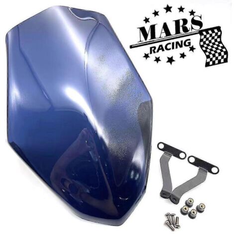 Pour Honda CB500F (2015-2020) : pare-brise, kit déflecteur en aluminium, gris foncé.