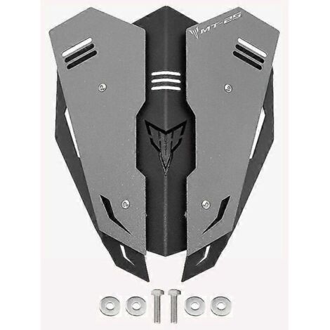 Kit de déflecteur de pare-brise en aluminium Mtkracing compatible avec les modèles Yamaha MT-03 (2021-2022) et MT-25 (MT-25) - Titane