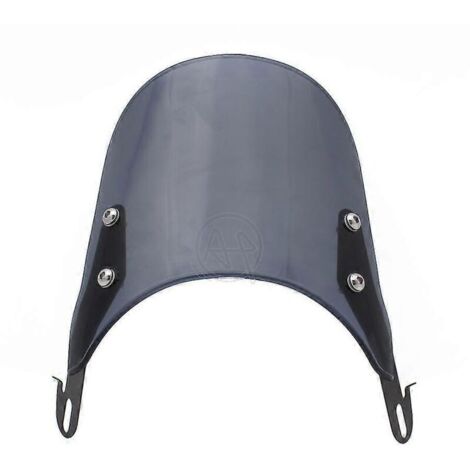 Déflecteur de vent sport compact et personnalisé noir/transparent pour motos, pare-brise rétro 4-7', compatible avec phares, universel pour Yamaha et Harley-Davidson - Fumé