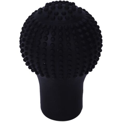 Pommeau de levier de vitesse rond en silicone noir antidérapant pour voiture