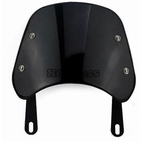 Déflecteur de vent universel pour pare-brise de moto (compatible Harley, Honda, Yamaha, Kawasaki, Suzuki, phares de 6,5" à 9,45") - Noir