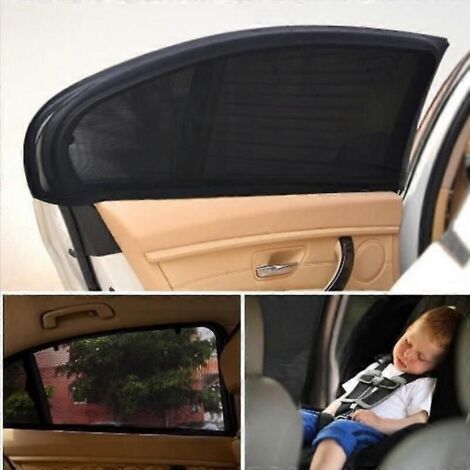 Accessoires de style automobile universels exquis (lot de 2) : pare-soleil pour vitres latérales et lunette arrière, protection UV, visière de protection.