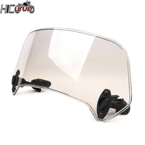 Pour Loncin Voge 500 Ds 300rr 180rr 300ds 500ds 650ds : Déflecteur de pare-brise réglable, extensible et verrouillable (grand modèle, marron)