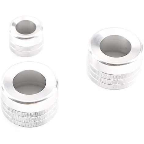 Cache de bouton de réglage du volume audio argenté pour climatiseur X5 X6 E70 E71 F15 F16 2014--