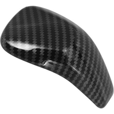 Autocollant de pommeau de levier de vitesse de voiture, accessoire de style intérieur pour voiture, ABS fibre de carbone noir, neuf.