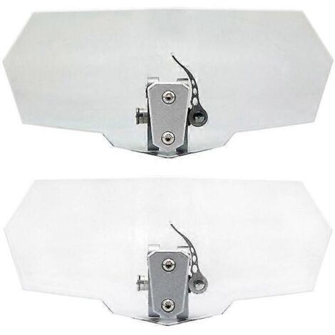 Extension de spoiler de pare-brise pour moto, déflecteur de vent réglable en acrylique et alliage d'aluminium, bicolore - 1