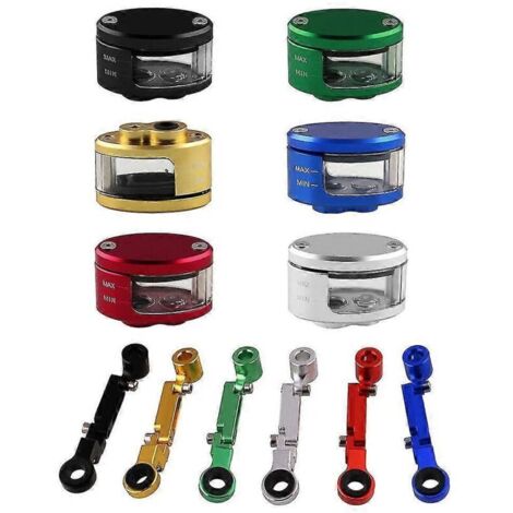 Réservoir d'huile pour maître-cylindre de frein et d'embrayage CNC - Accessoires moto compatibles Yamaha YZF R6, R1, R6S et R125 - Support noir