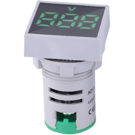 Voltmètre Numérique LED AC 20-500V avec Écran Carré Vert - Signal Lumineux