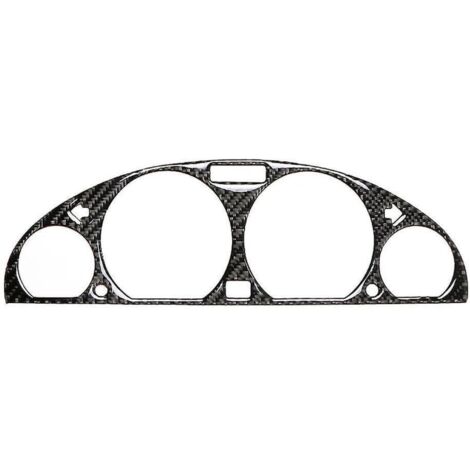 Pour BMW E46 M3 1998-2005 - Cadre décoratif intérieur de tableau de bord en fibre de carbone - Autocollant