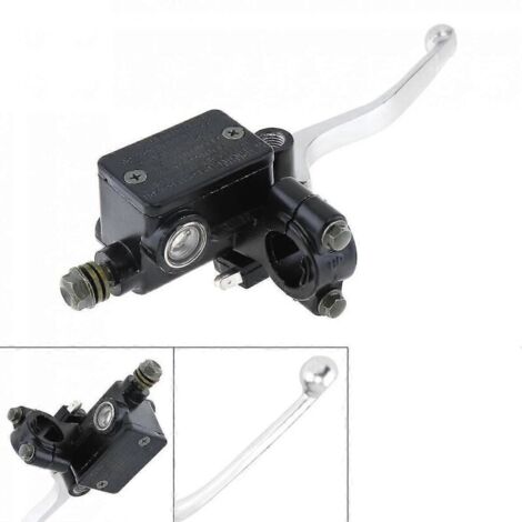 1 pièce M10 Maître-cylindre de frein avant supérieur pour moto, pompe de frein CNC, réservoir, levier hydraulique, compatible Honda Suzuki - Côté droit