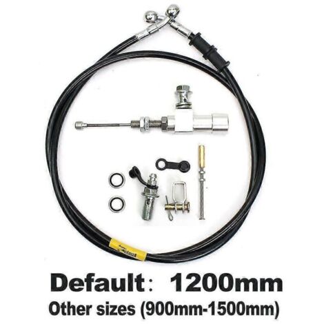 Tige de maître-cylindre d'embrayage hydraulique pour moto, piston de 12,7 mm, M10x1,25 mm, usinée en aluminium CNC, pour motos de motocross et de 2000 pieds – Ensemble argenté (1/5)