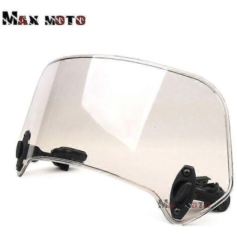 Pour Suzuki V-Strom SV650 SV1000 V-Strom DL650 DL1000 B King Pare-brise réglable, extension de pare-brise, déflecteur de vent verrouillable - Grand modèle marron