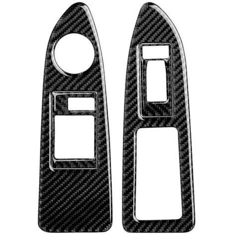 Autocollants décoratifs en fibre de carbone pour panneau de commande de lève-vitre de voiture Challenger 2008-2014 - Accessoires intérieurs