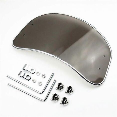 Déflecteur de pare-brise pour moto Honda, Suzuki, Yamaha et Kawasaki - type A, gris, grand