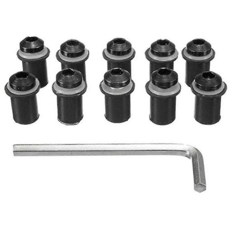 Pièce de rechange neuve pour pare-brise Kawasaki ZZR 400/600 (1993-2007) : vis noires incluses.