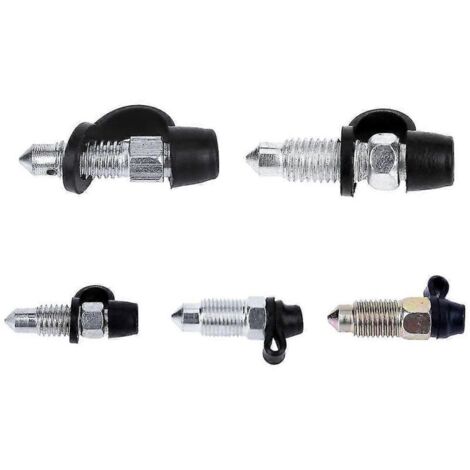 Vis de purge d'étrier de frein moto Mojoyce 6/7/8/10 mm avec capuchon anti-poussière, 1 pièce - 6 x 1 mm, argent