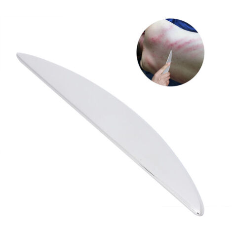 Plaque de Guasha en Acier Inoxydable pour Soins du Visage et Massage Corporel - Outil de Bien-être Anti-Stress