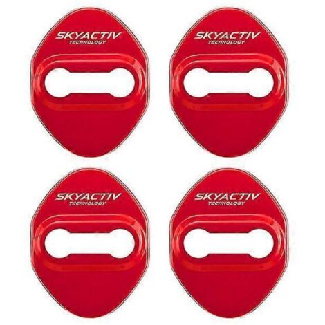 Protection de serrure de porte pour Mazda 2, 3, 6, DJ, BM, BP, GJ, CX3, CX-5, CX5, CX7, CX9, MX5 (2014-2020) - Autocollant de protection Skyactiv pour boucle - Rouge