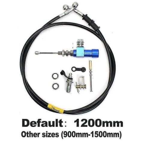 Tige de maître-cylindre d'embrayage hydraulique pour moto, piston de 12,7 mm, pompe de frein, M10x1,25 mm, aluminium usiné CNC, pour motos de motocross et de route - Kit bleu (1/5)
