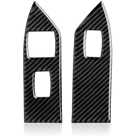 Garniture adhésive en fibre de carbone pour interrupteur de lève-vitre de voiture, compatible avec les accessoires intérieurs des modèles 2005, 2006, 2007, 2008 et 2009 (a)--