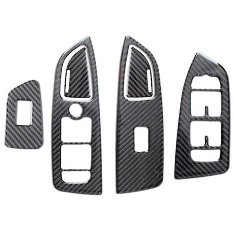 Autocollant en fibre de carbone pour bouton de lève-vitre et accoudoir de porte pour S90 S90l 2017-201--