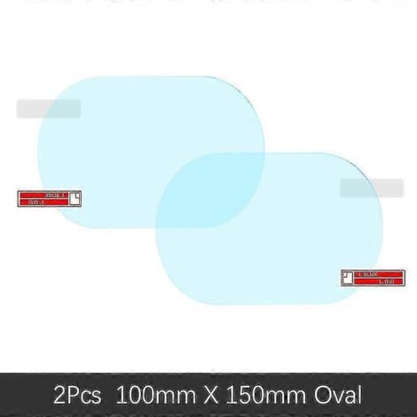 Film de protection pour rétroviseur intérieur Peugeot 107 (2005-2014) et Peugeot 108 (2015-2019) : protection intégrale, anti-buée et imperméable. Accessoire autocollant ovale 100 mm x 150 mm.