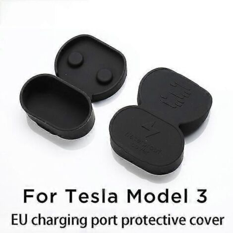 Nouveau cache de protection étanche et anti-poussière en silicone pour port de charge Tesla Model 3 (prise US/EU) - Panneaux et pièces de porte intérieure - Modèle 3 - Prise EU