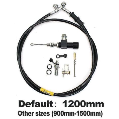 Tige de maître-cylindre d'embrayage hydraulique pour moto avec piston de 12,7 mm, pompe de frein, M10x1,25 mm, aluminium usiné CNC pour motos de motocross - Kit noir